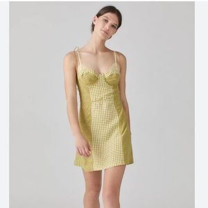 UO Felicity Eyelet Bustier Mini Dress